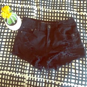 PURE BLACK American Eagle Hi-Rise Festival Shorts